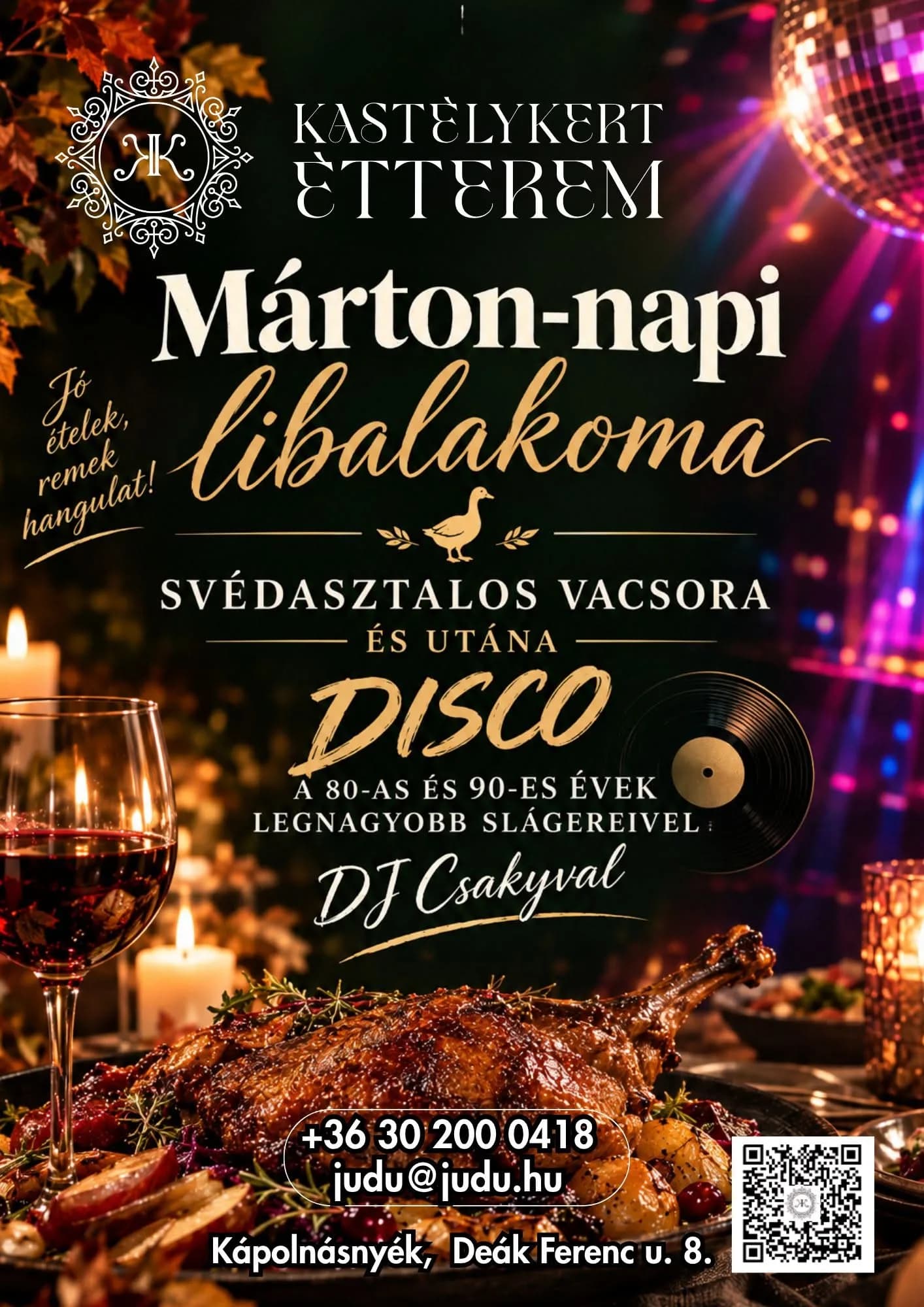 Márton-napi libalakoma és retró diszkó