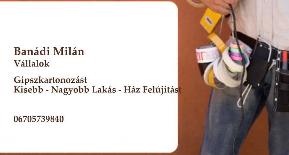 Gipszkartonozás - Banádi Milán