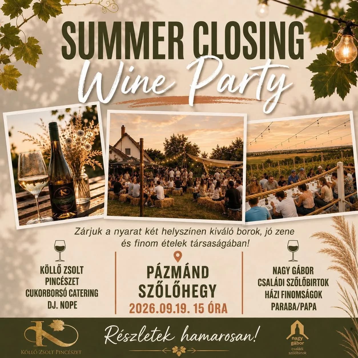 SUMMER CLOSING Wine Party